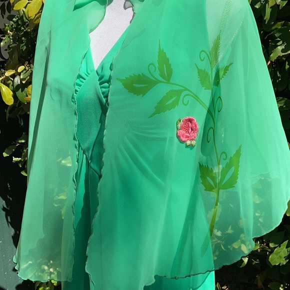 Vintage 1960’s dress with embroidered shawl - Picture 4 of 6